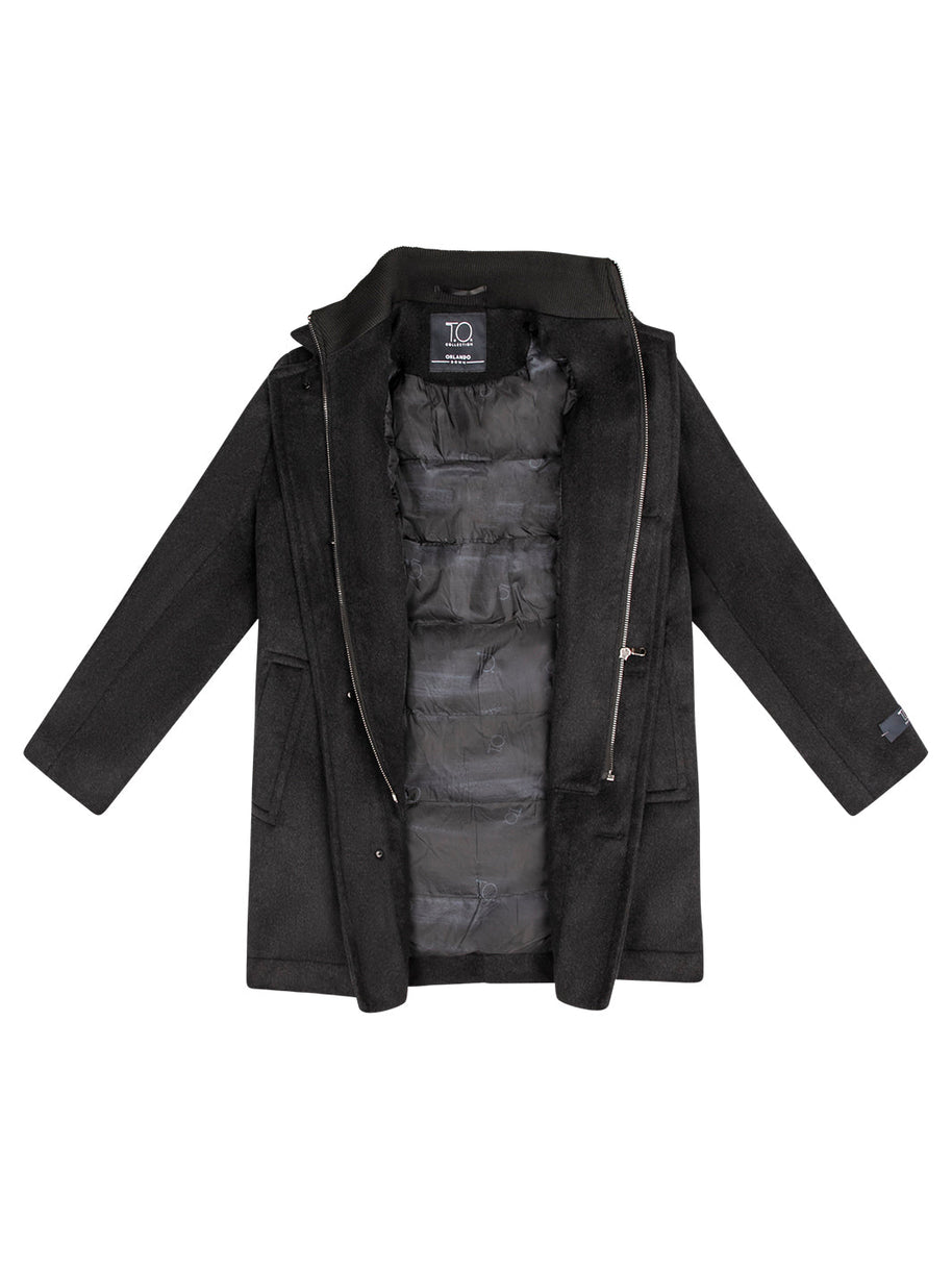 Boy's Orlando Wool Three Quarter Down Coat