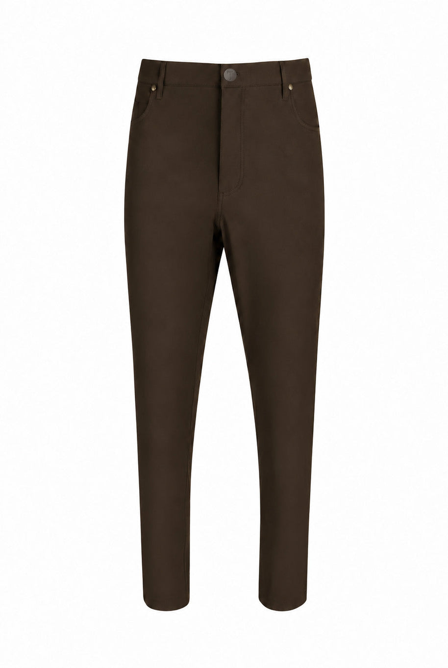 T.O. Men's 5-Pocket Performance Slim Pants - Brown