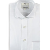 Men's Purple Label White Twill Non-Iron Button Cuff Shirt - With pocket