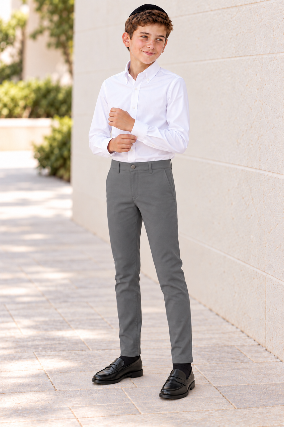 T.O. Boy's Performance Pants - Medium Grey