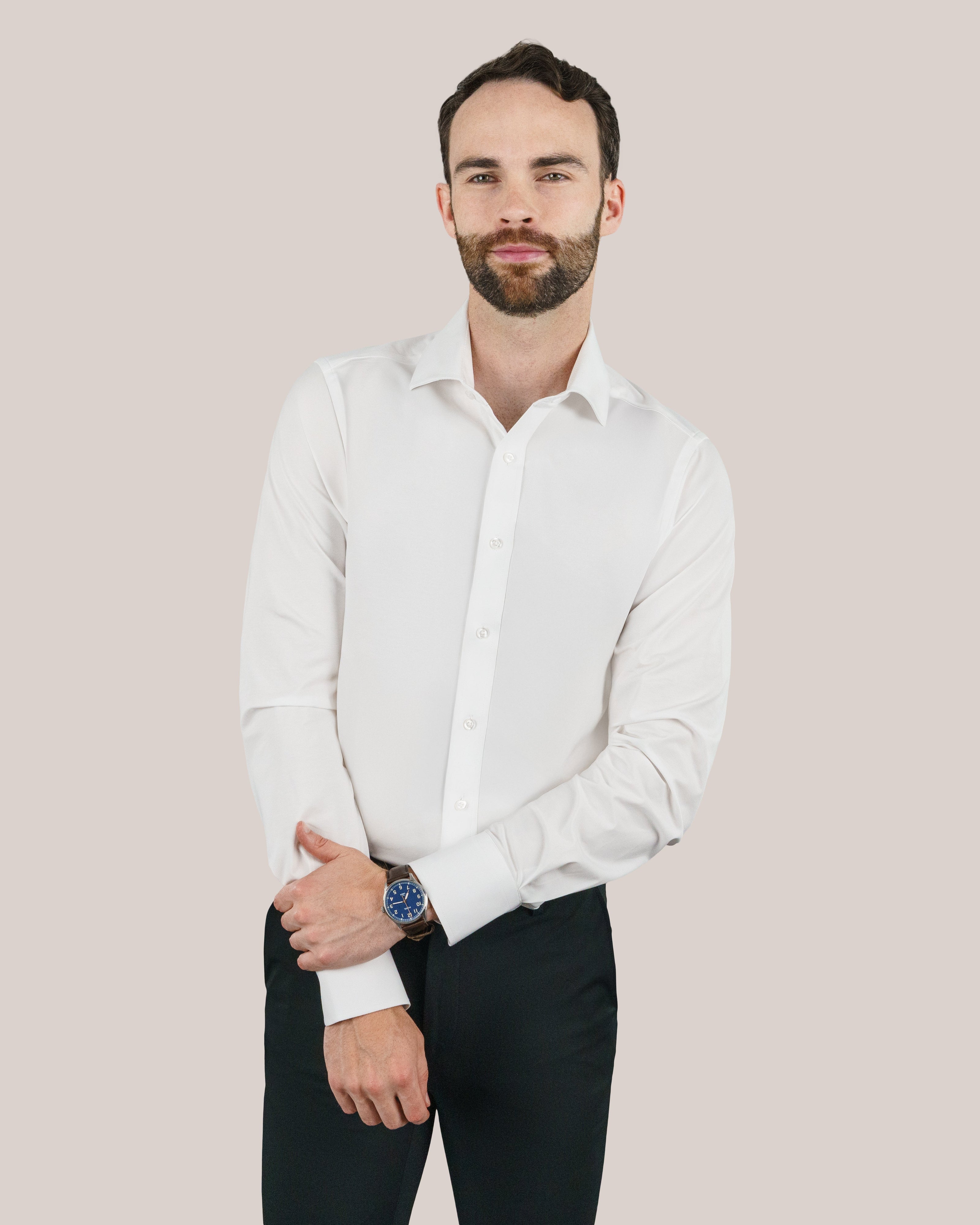Men's Stretch Non-Iron Label Shirt