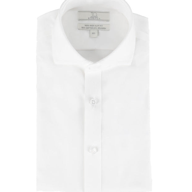 Boy's Long Sleeve Stretch Label Non-Iron Shirt