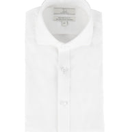 Boy's Short Sleeve Stretch Label Non-Iron Label Shirt