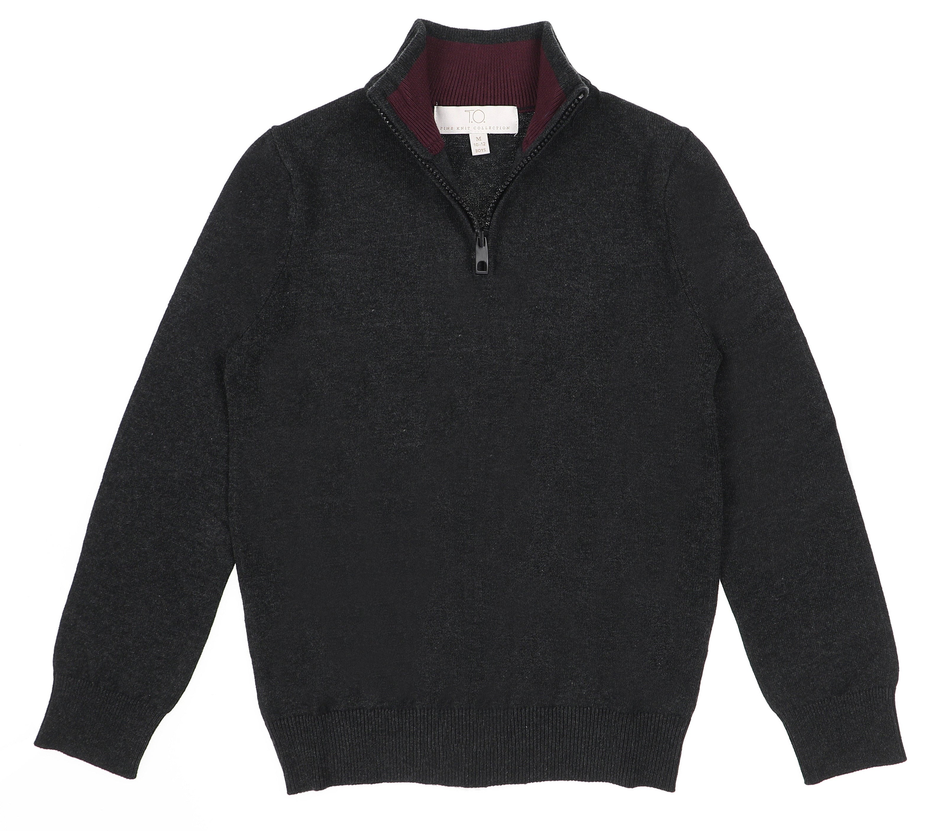 T.O. Collection Boy's Quarter Zip Sweaters