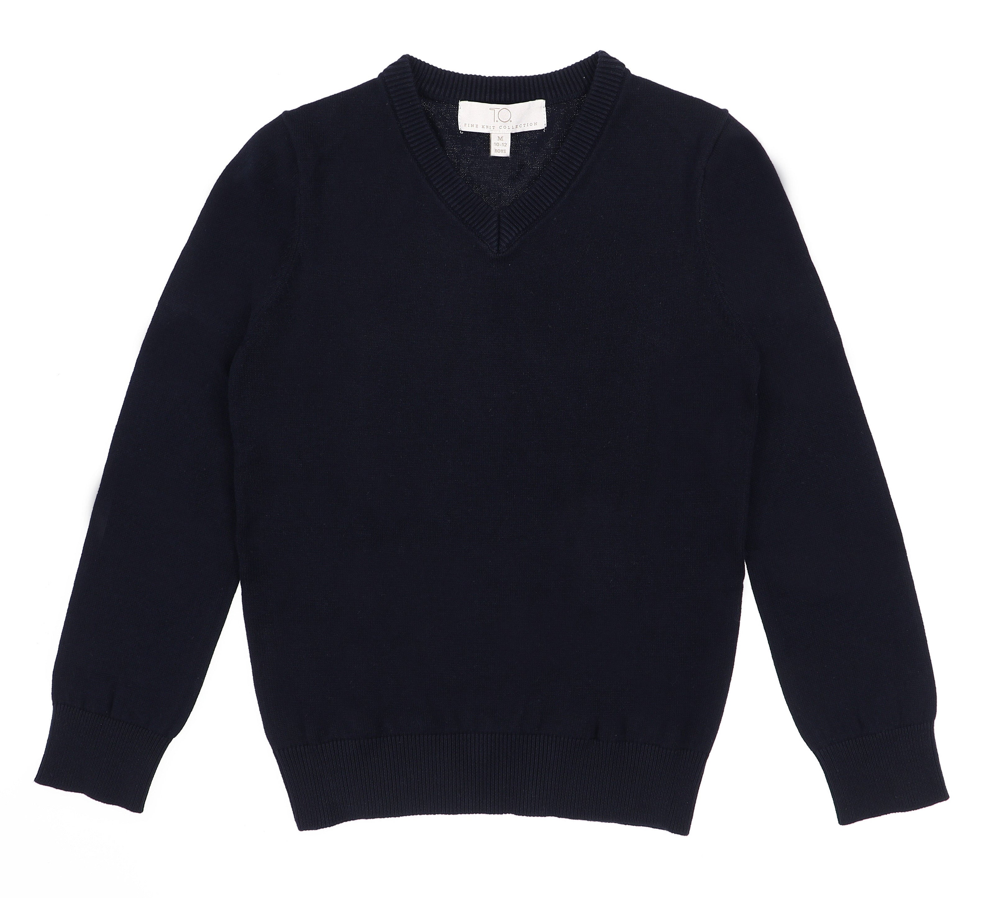 T.O. Collection Boy's V-Neck Sweater