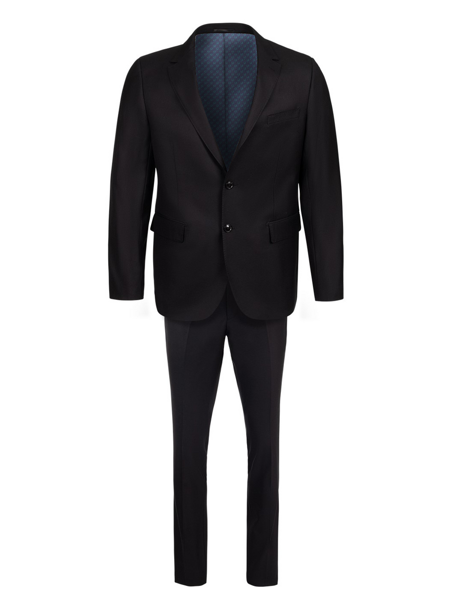 Men's Centrion Wool Suit - Deep Black