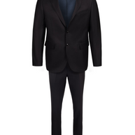 Men's Centrion Wool Suit - Deep Black