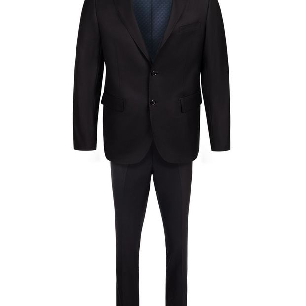Men's Centrion Wool Suit - Deep Black