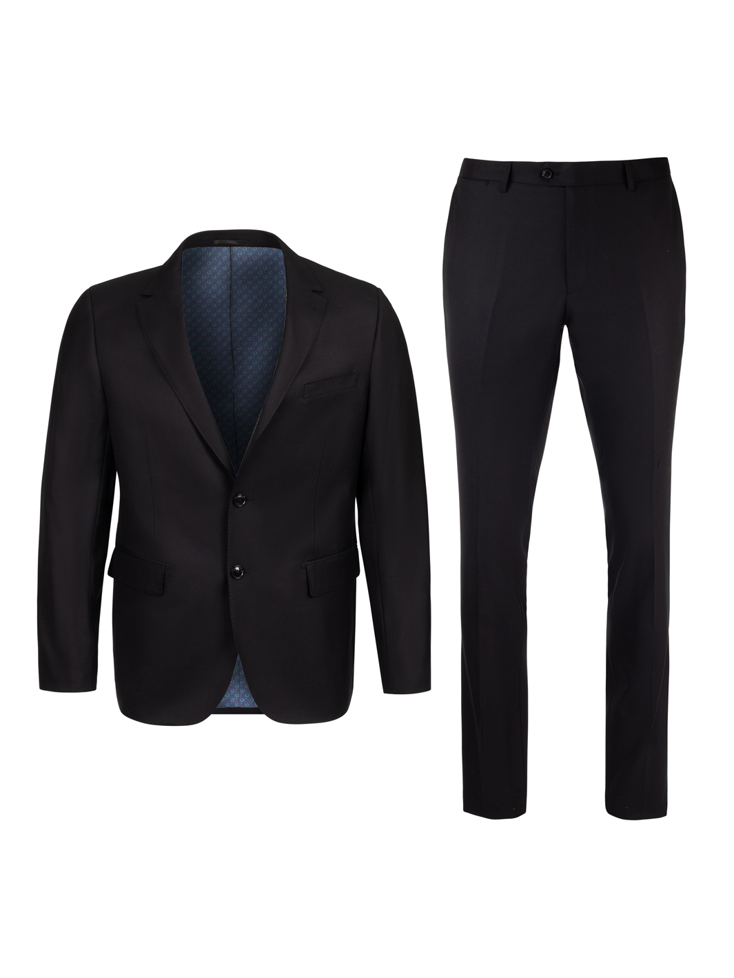 Men's Centrion Wool Suit - Deep Black