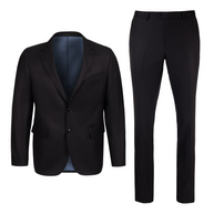 Men's Centrion Wool Suit - Deep Black