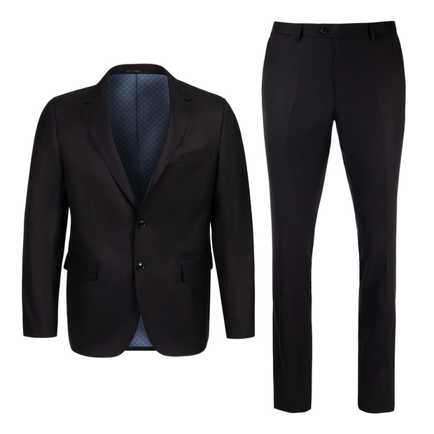 Men's Centrion Wool Suit - Deep Black