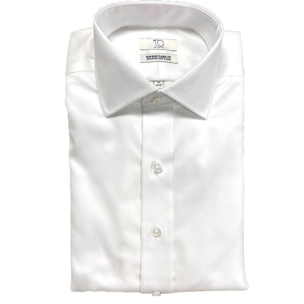 Men's Purple Label White Twill Non-Iron Button Cuff Shirt