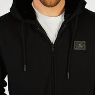 T.O. Collection Men's Black Fully Lined Fur Hoodie - Black