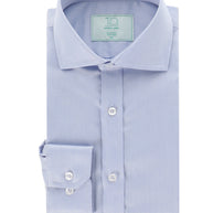 T.O. Collection Boy's Green Label Solid Blue Non Iron Shirt
