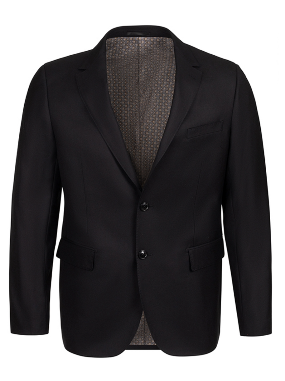 Men's Centrion Wool Blazer Jacket - Deep Black