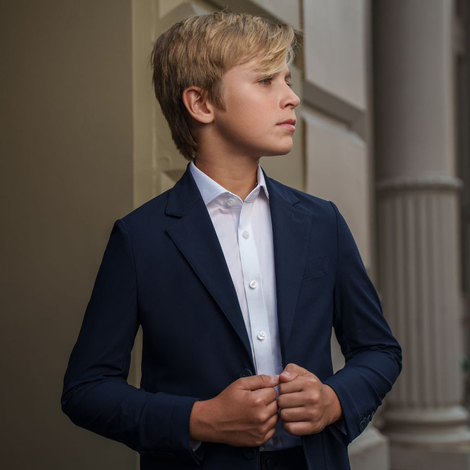 T.O Boy's Patch Pocket Performance  Blazer Jacket