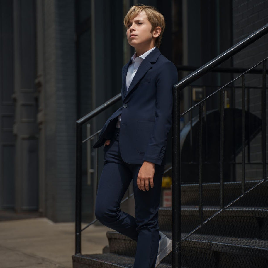T.O Boy's Patch Pocket Performance  Blazer Jacket