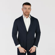 T.O Men's Patch Pocket Performance  Blazer Jacket - Navy