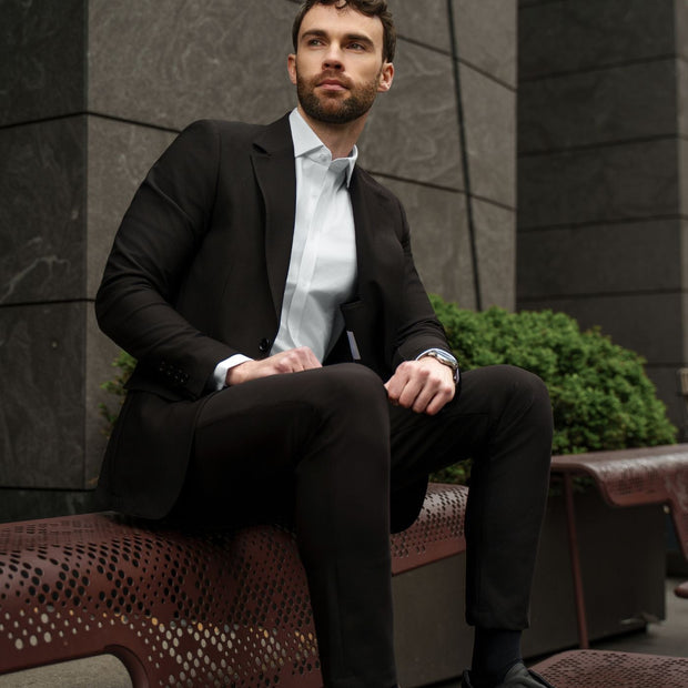 T.O Men's Cloud Blazer Jacket- Black
