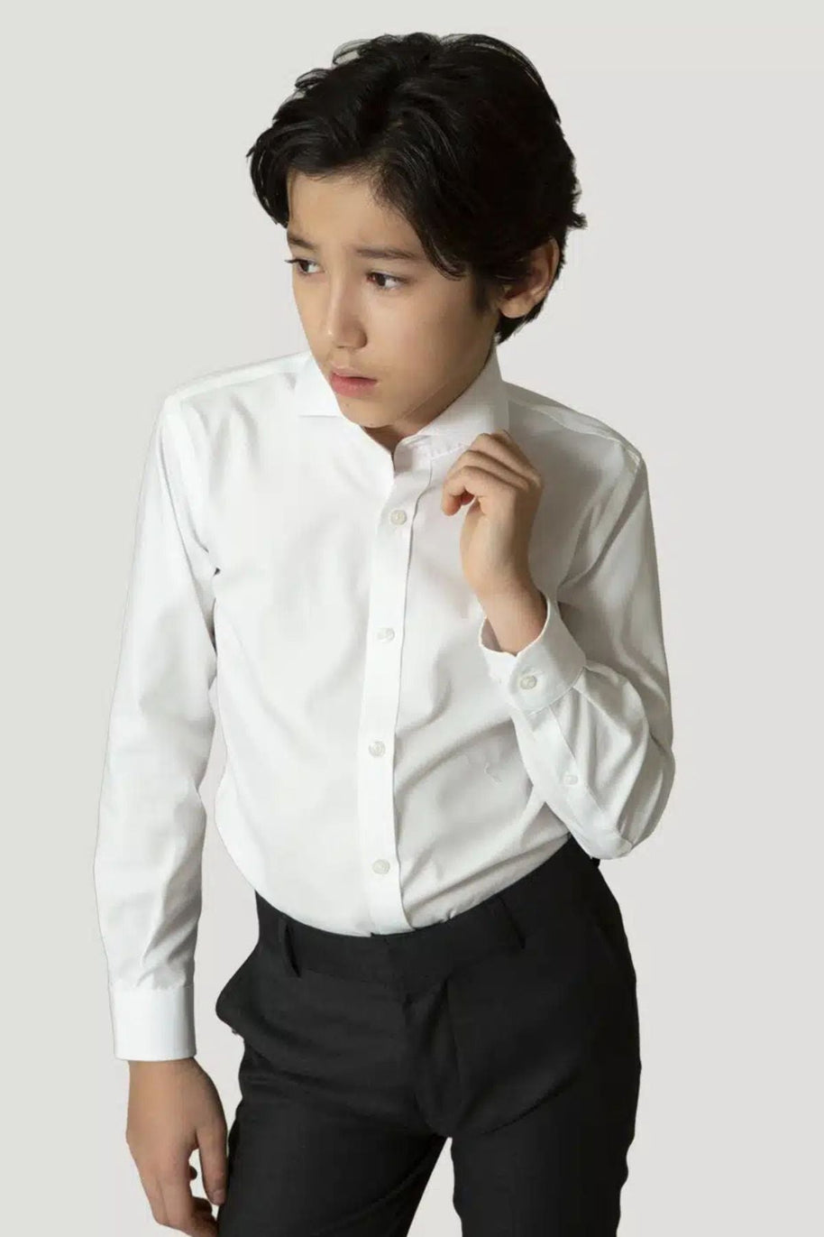 Boy's Green Label White Non-Iron Dress Shirt