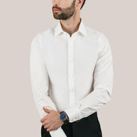 Men's Platinum Stretch White Dress Shirt