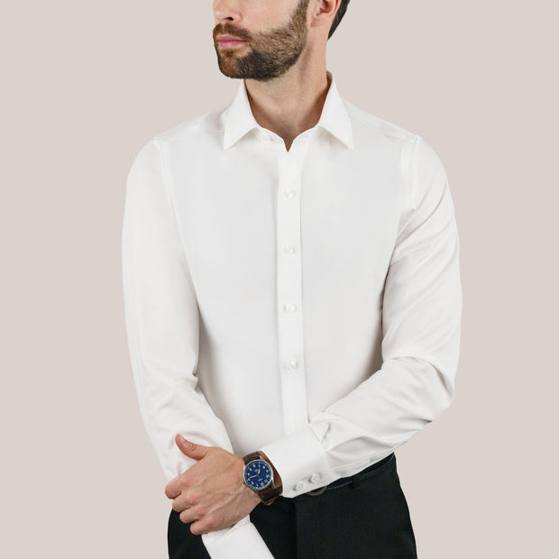 Men's Platinum Stretch White Dress Shirt