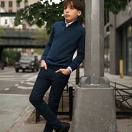 T.O. Collection Boy's Quarter Zip Sweaters