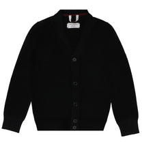Bartorelli Napoli Merino Wool Men's Cardigan Sweater - Black