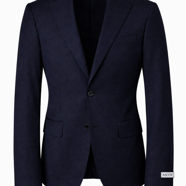 Navy blue blazer on a white background