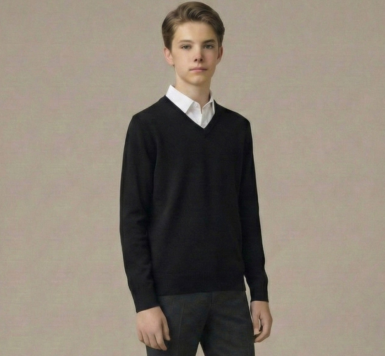 T.O. Collection Boy's V-Neck Sweater