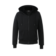 T.O. Collection Men's Black Hoodie - Black Removable Fur