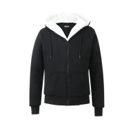 T.O. Collection Men's Black Hoodie - White Removable Fur
