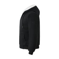 T.O. Collection Boy's Black Hoodie - White Removable Fur