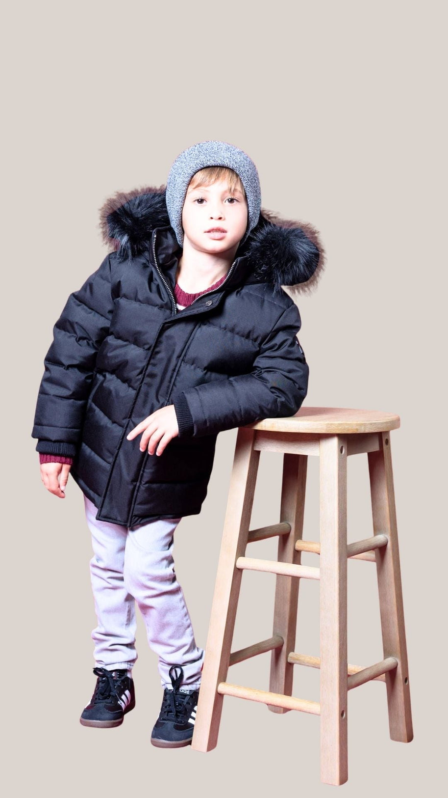 Black Nixon Coat with Black Fur