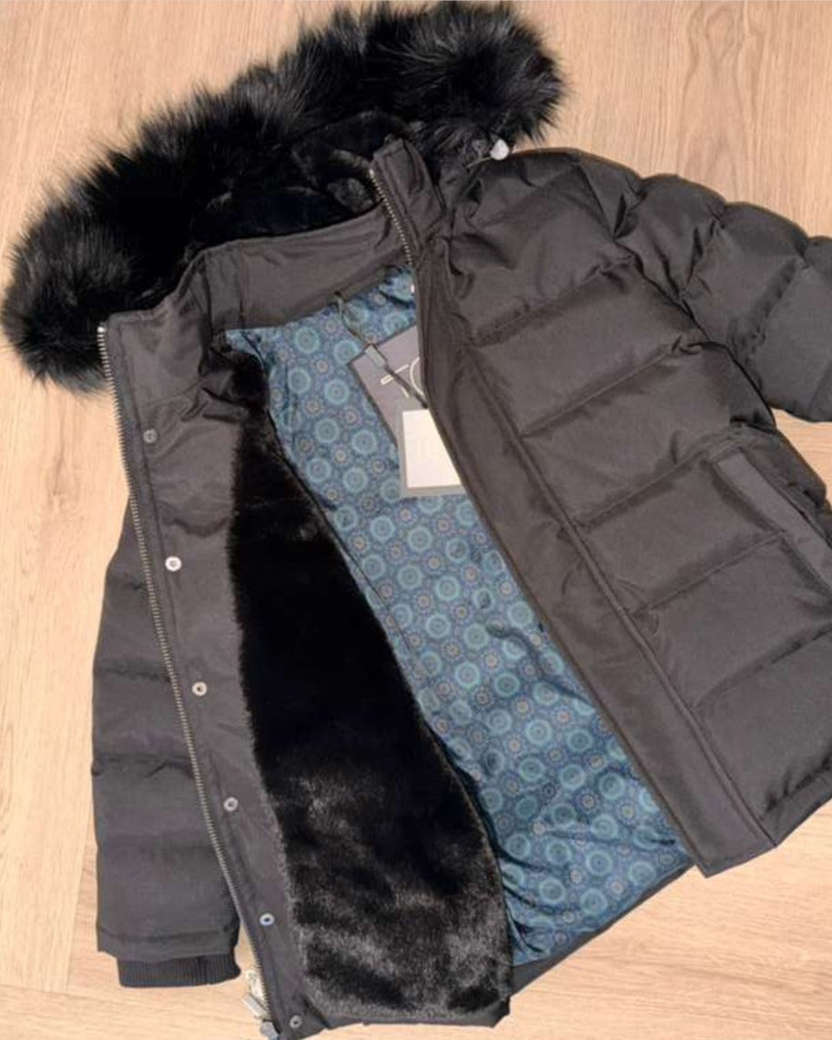 Black Nixon Coat with Black Fur