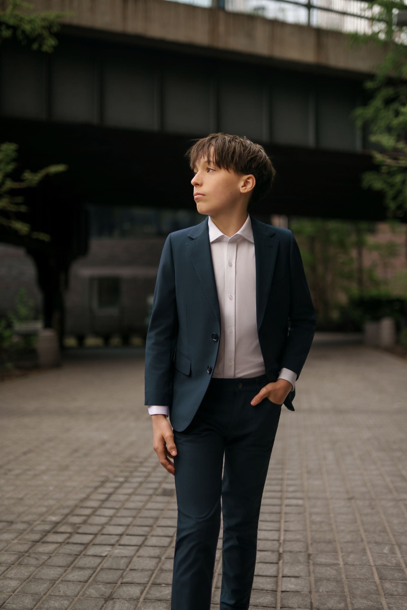 T.O Boy's Performance Platinum  Blazer Jacket