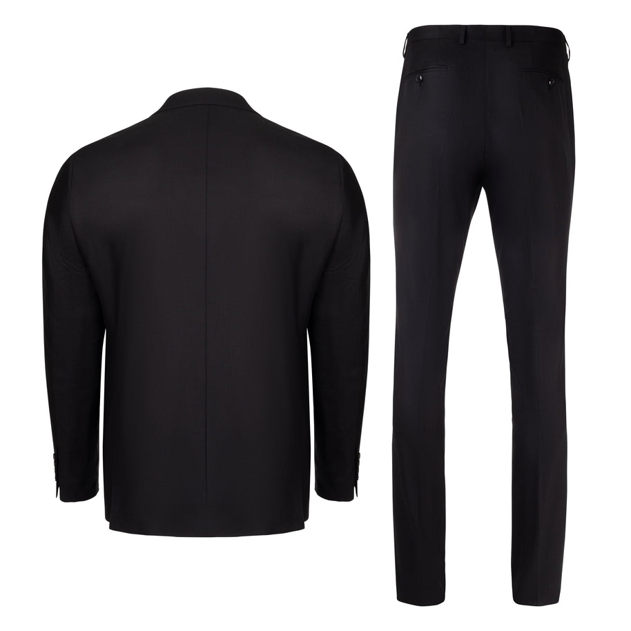 Men's Centrion Wool Suit - Deep Black