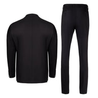 Men's Centrion Wool Suit - Deep Black