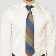 Men's Purple Label White Twill Non-Iron French Cuff Shirt